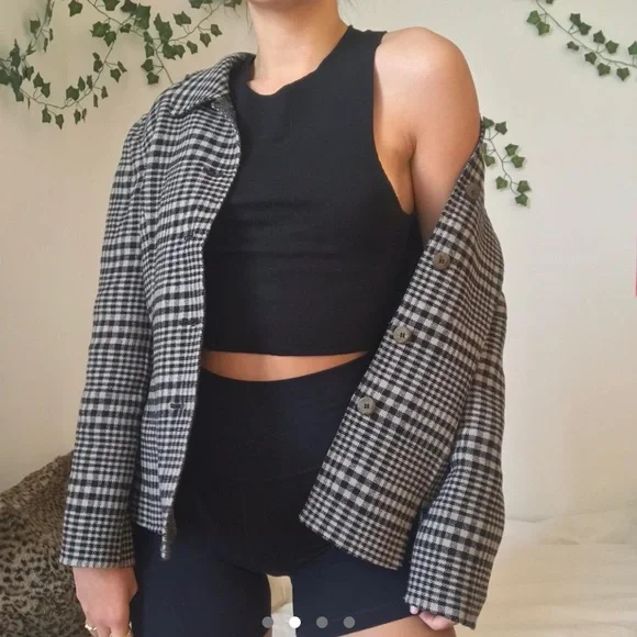 Brown checkered coat - Picture 3 of 4